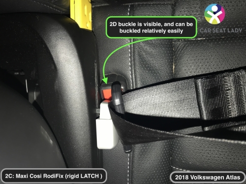 2018 Volkswagen Atlas RodiFix in 2C lets 2D buckle easily